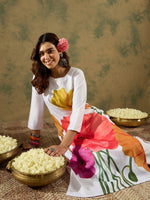 Thumbnail for Indo Era White Printed Straight Kurta Trousers Set - Distacart