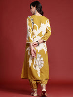 Thumbnail for Indo Era Mustard Printed A-Line Kurta Salwar set - Distacart