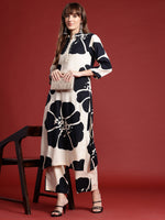 Thumbnail for Indo Era Off White Printed Straight Kurta Palazzos Set - Distacart