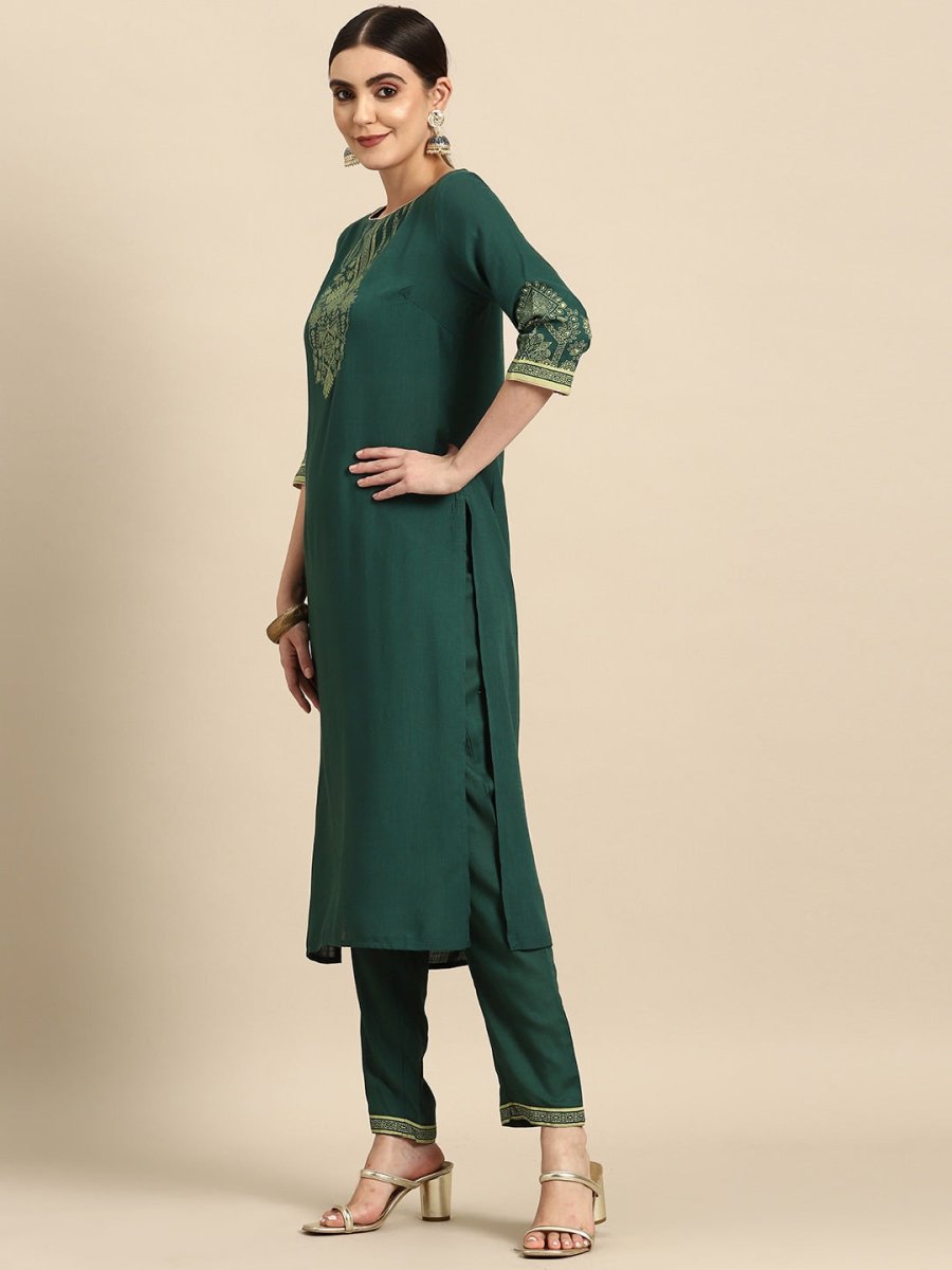 All About You Ethnic Motifs Print Kurta with Trousers & With Dupatta - Distacart