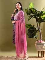 Thumbnail for Myshka Women's Cotton Multi Printed Kurta Set With Dupatta