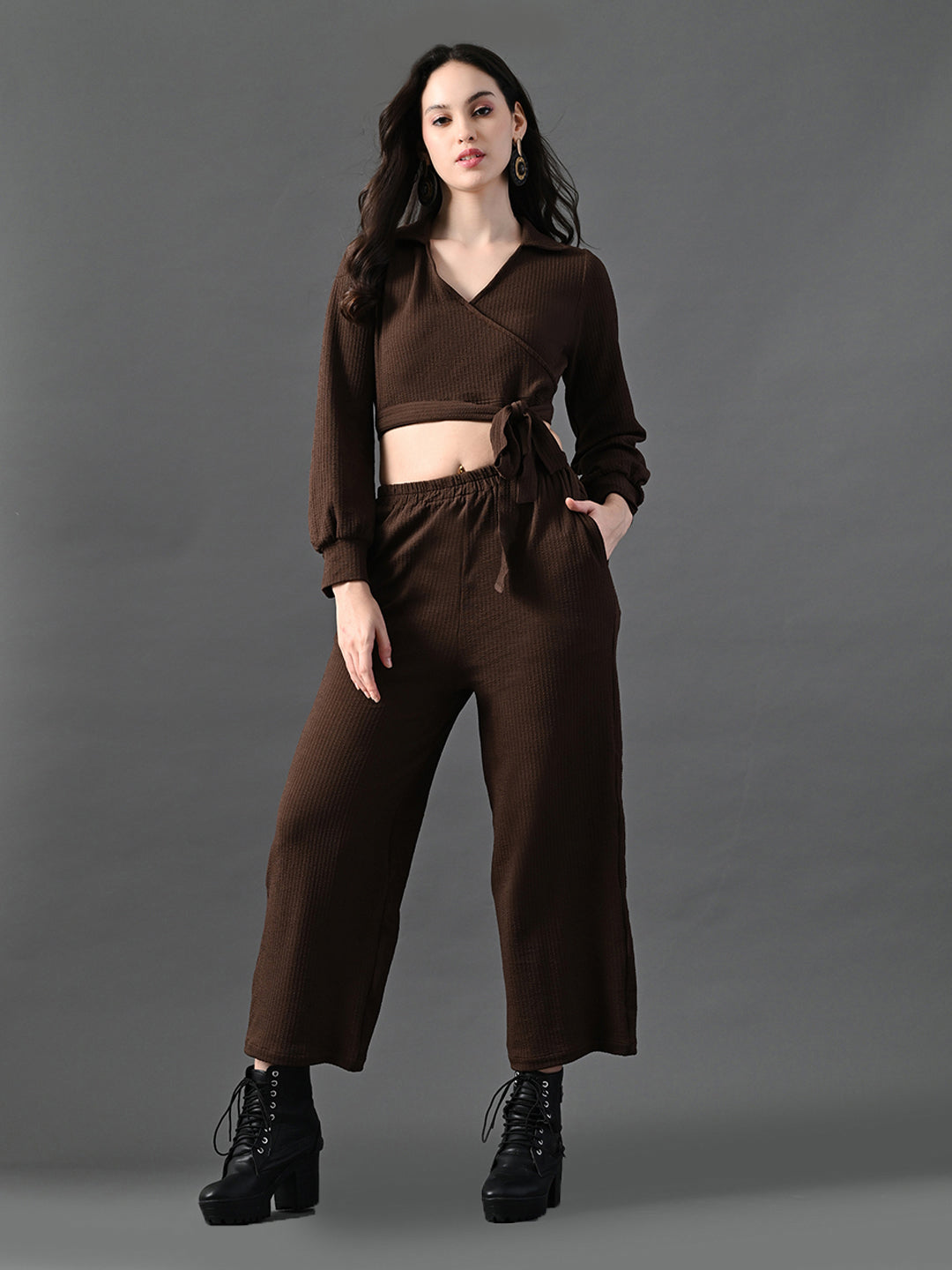 Myshka Women's Coffe Co-Ord Set - Distacart