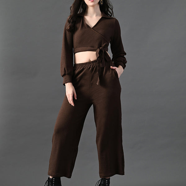 Myshka Women's Coffe Co-Ord Set - Distacart