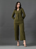 Thumbnail for Myshka Women's Olive Everyday Lounge Set