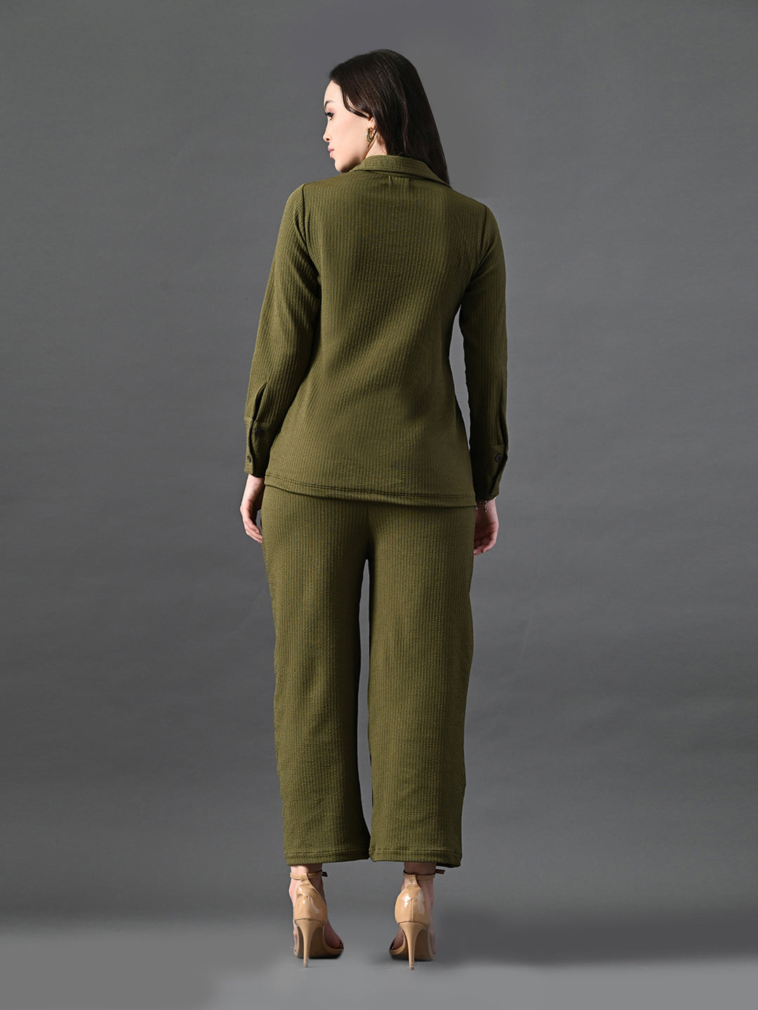 Myshka Women's Olive Everyday Lounge Set - Distacart