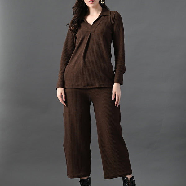Myshka Women's Coffe Everyday Lounge Set - Distacart