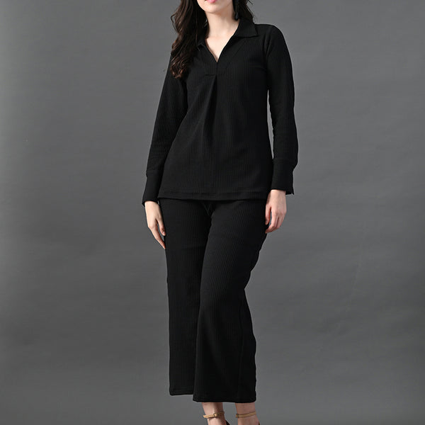 Myshka Women's Black Everyday Lounge Set - Distacart