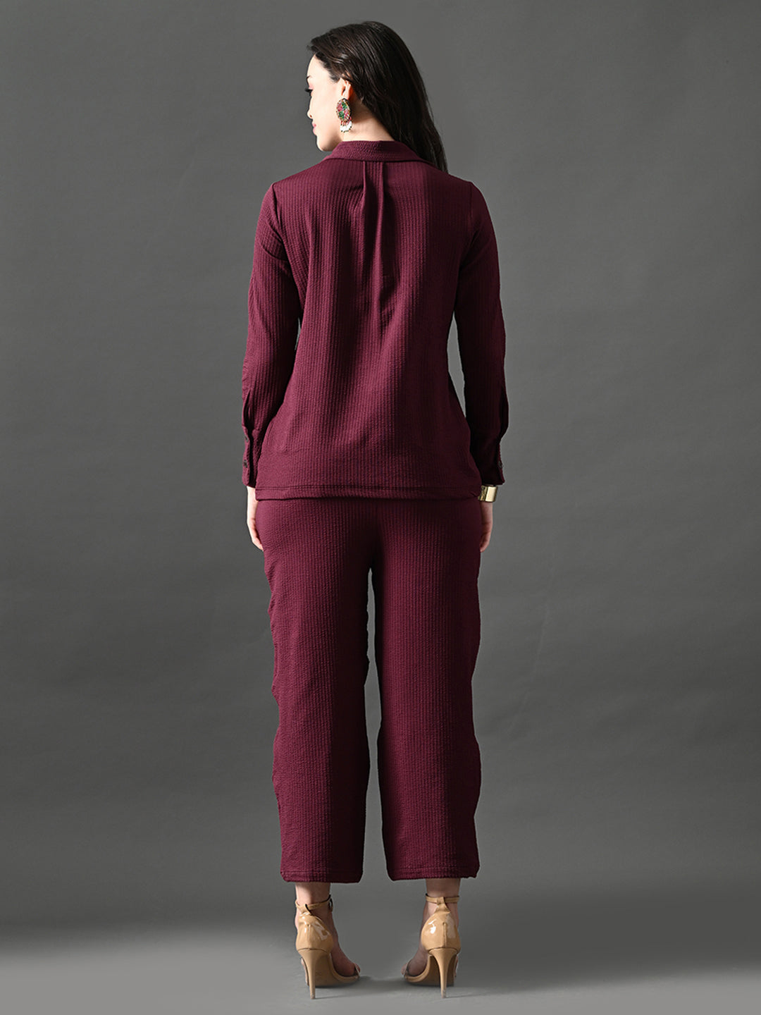 Myshka Women's Wine Everyday Lounge Set - Distacart