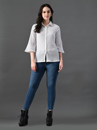 Myshka Women's Green Pleated Top - Distacart