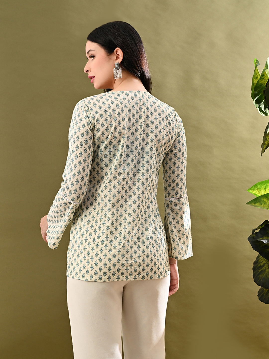 Myshka Women's Multi Printed Tunic With Lace - Distacart