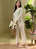 Thumbnail for Myshka Women's Multi Printed Tunic With Lace
