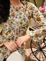 Thumbnail for Myshka Women's Green Flower Printed Tunic With Lace
