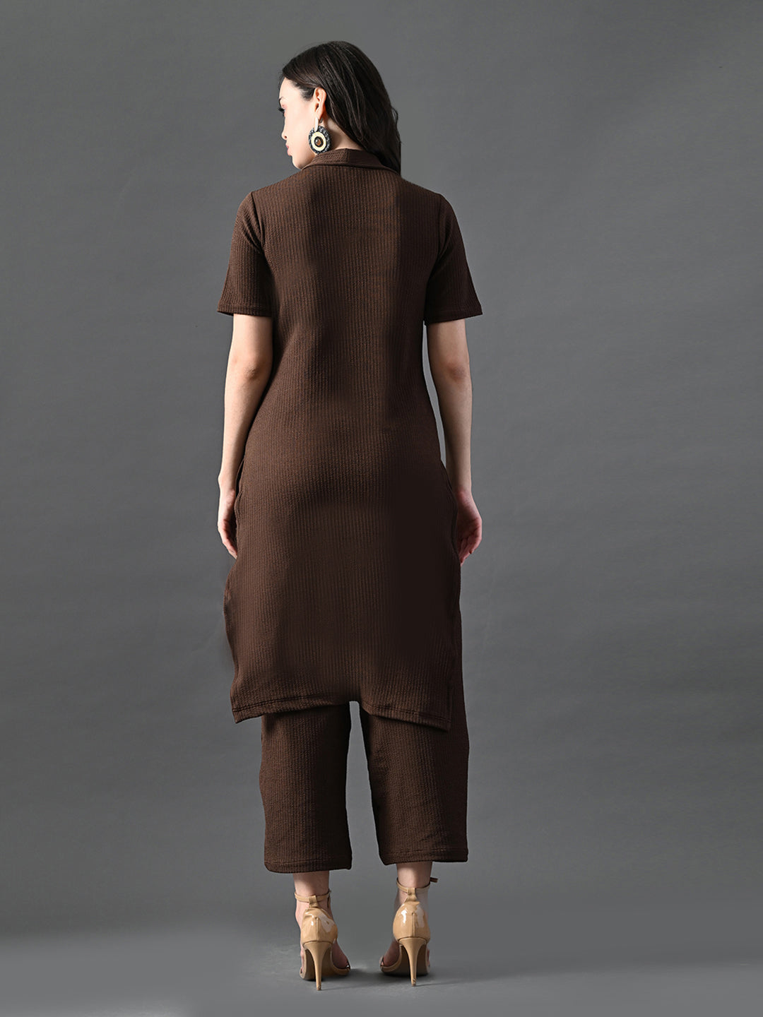 Myshka Women's Coffe Brown Kurta Set - Distacart