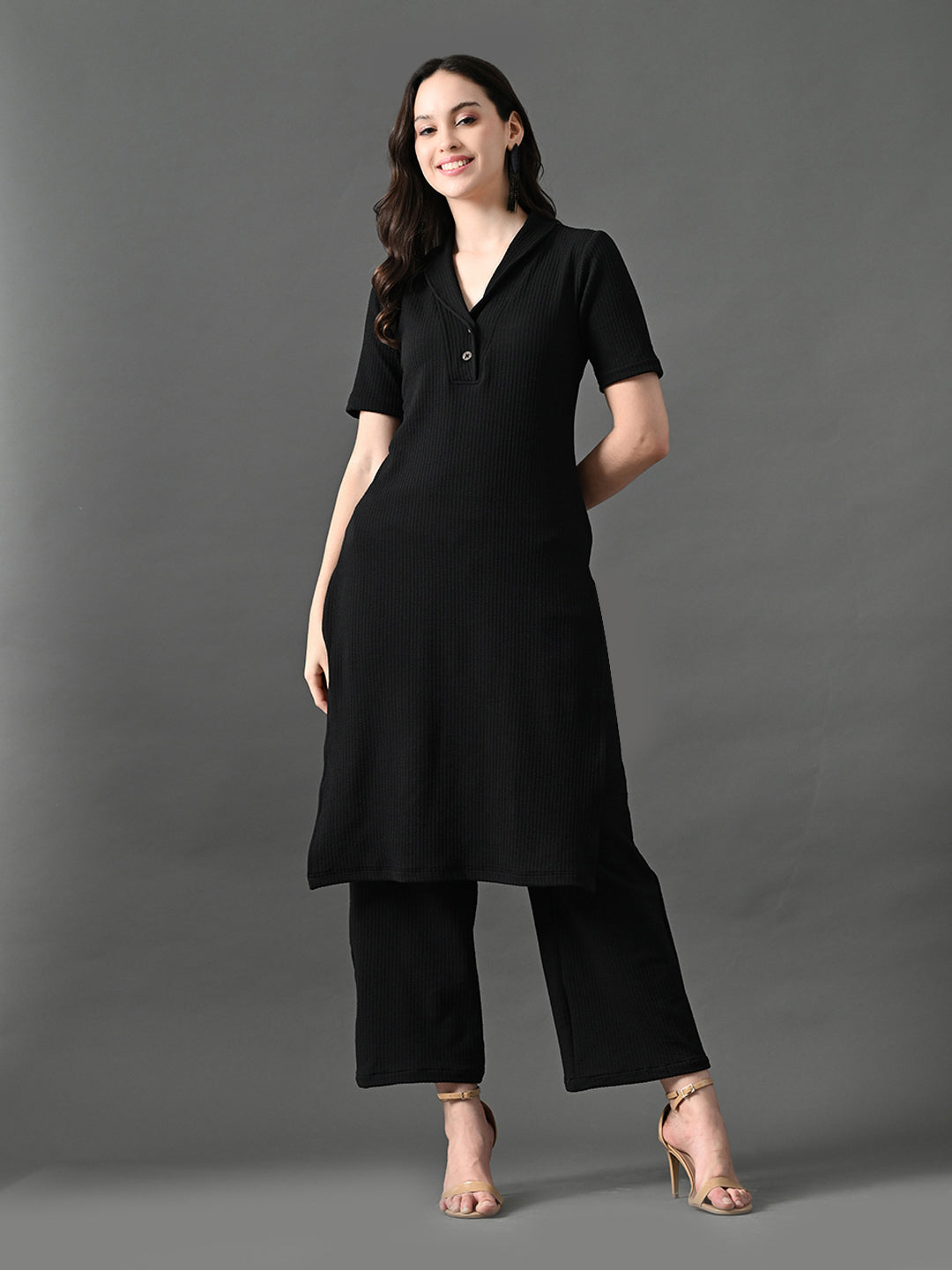 Myshka Women's Black Kurta Set - Distacart