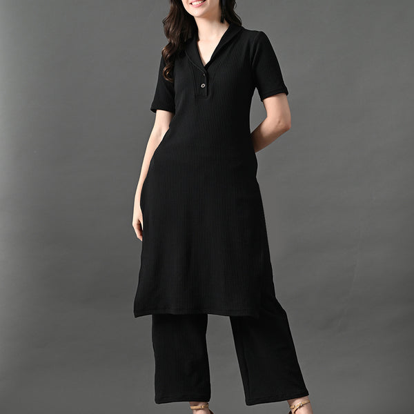 Myshka Women's Black Kurta Set - Distacart