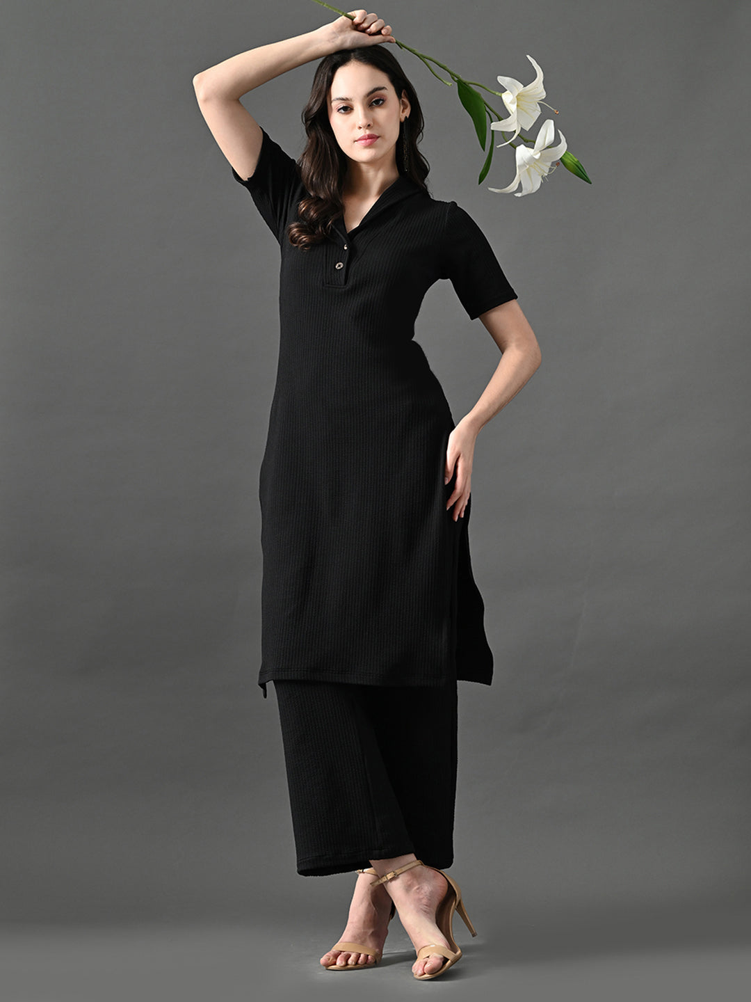 Myshka Women's Black Kurta Set