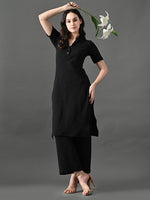 Thumbnail for Myshka Women's Black Kurta Set