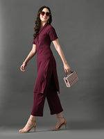 Thumbnail for Myshka Women's Magenta Green Kurta Set