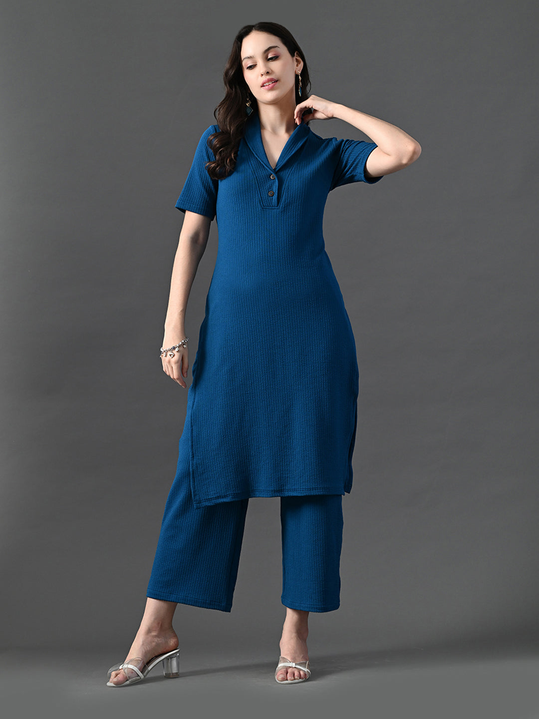 Myshka Women's Blue Kurta Set - Distacart