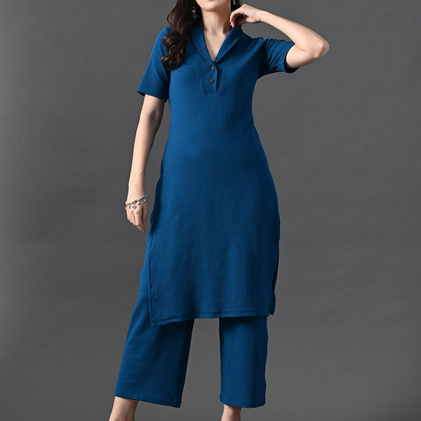 Myshka Women's Blue Kurta Set - Distacart