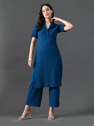 Myshka Women's Blue Kurta Set - Distacart