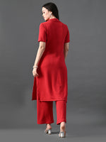 Thumbnail for Myshka Women's Red Kurta Set