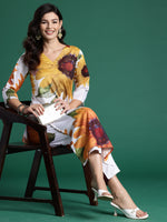 Thumbnail for Indo Era Off White Printed Straight Kurta Trousers Set - Distacart