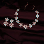 Thumbnail for Tehzeeb Creations Sky Blue Colour Star Design Stone Studded Necklace With Earrings - Distacart