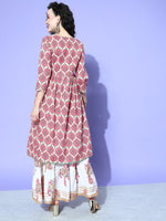 Thumbnail for All About You Women White Floral Printed Regular Gotta Patti Pure Cotton Kurta with Skirt & With Dupatta - Distacart