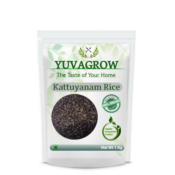 Yuvagrow Kattuyanam Rice Certified | Natural & Organic Nutrient, Rich Source of Vitamin B, Zinc, Manganese & Folic Acid Has Low GI - Distacart
