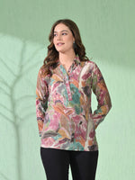 Thumbnail for Myshka Women's Causal Printed Shirt Style Embroidered Top Multi Color