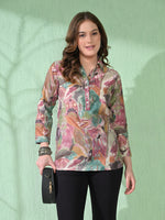 Thumbnail for Myshka Women's Causal Printed Shirt Style Embroidered Top Multi Color