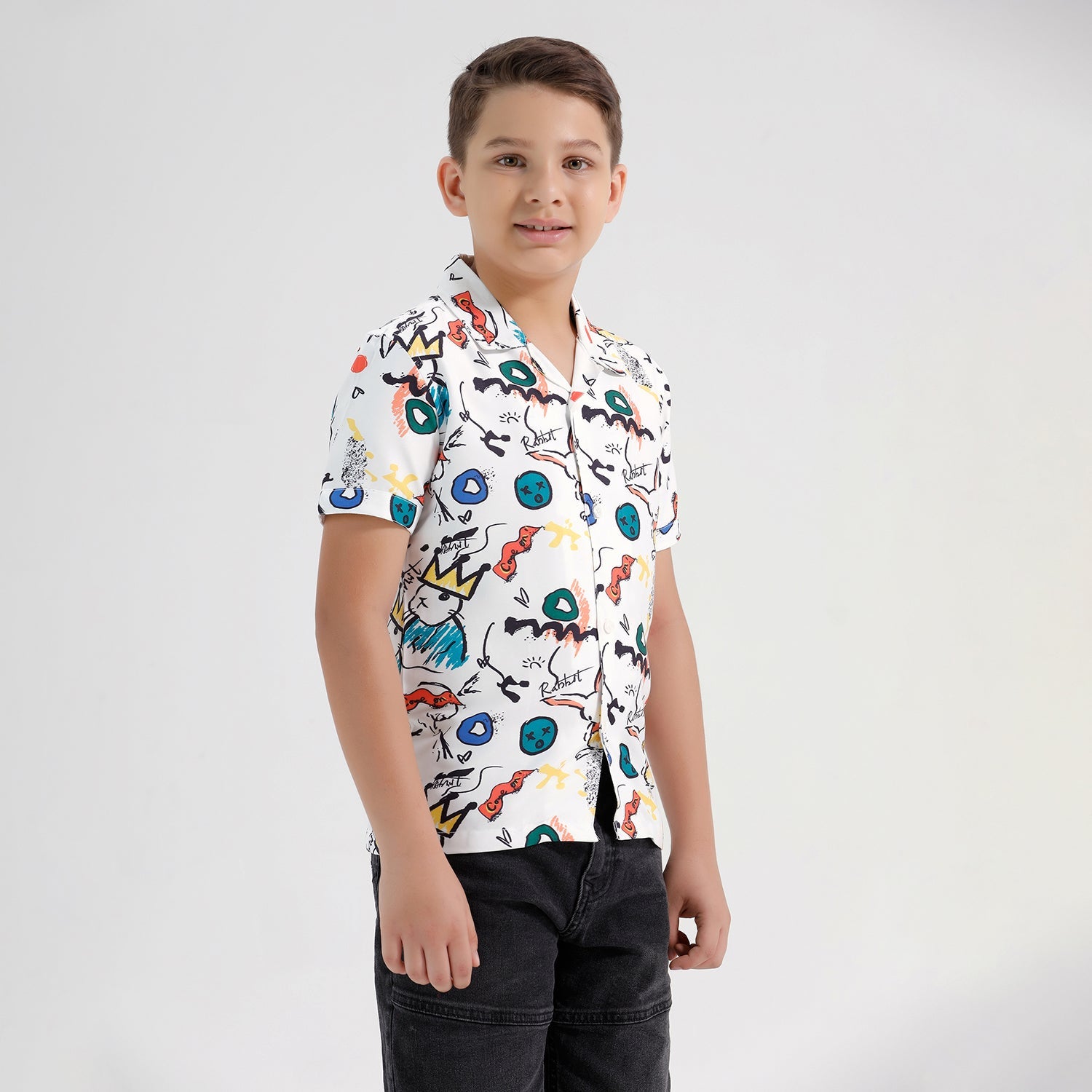 Chilins Boys Printed Resort Beach Regular Fit Shirt