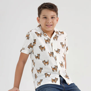 Chilins Boys Printed Resort Beach Regular Fit Shirt