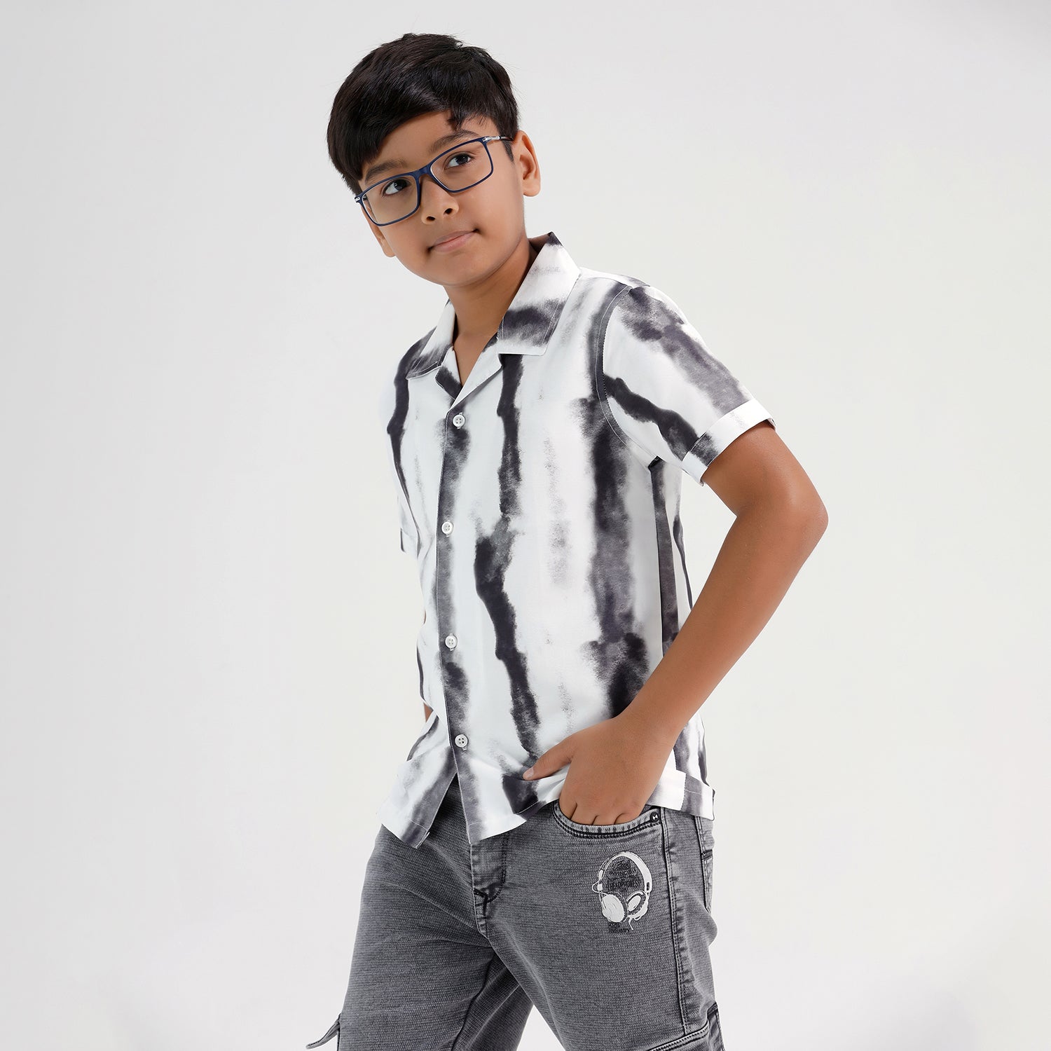 Chilins Boys Printed Resort Beach Regular Fit Shirt