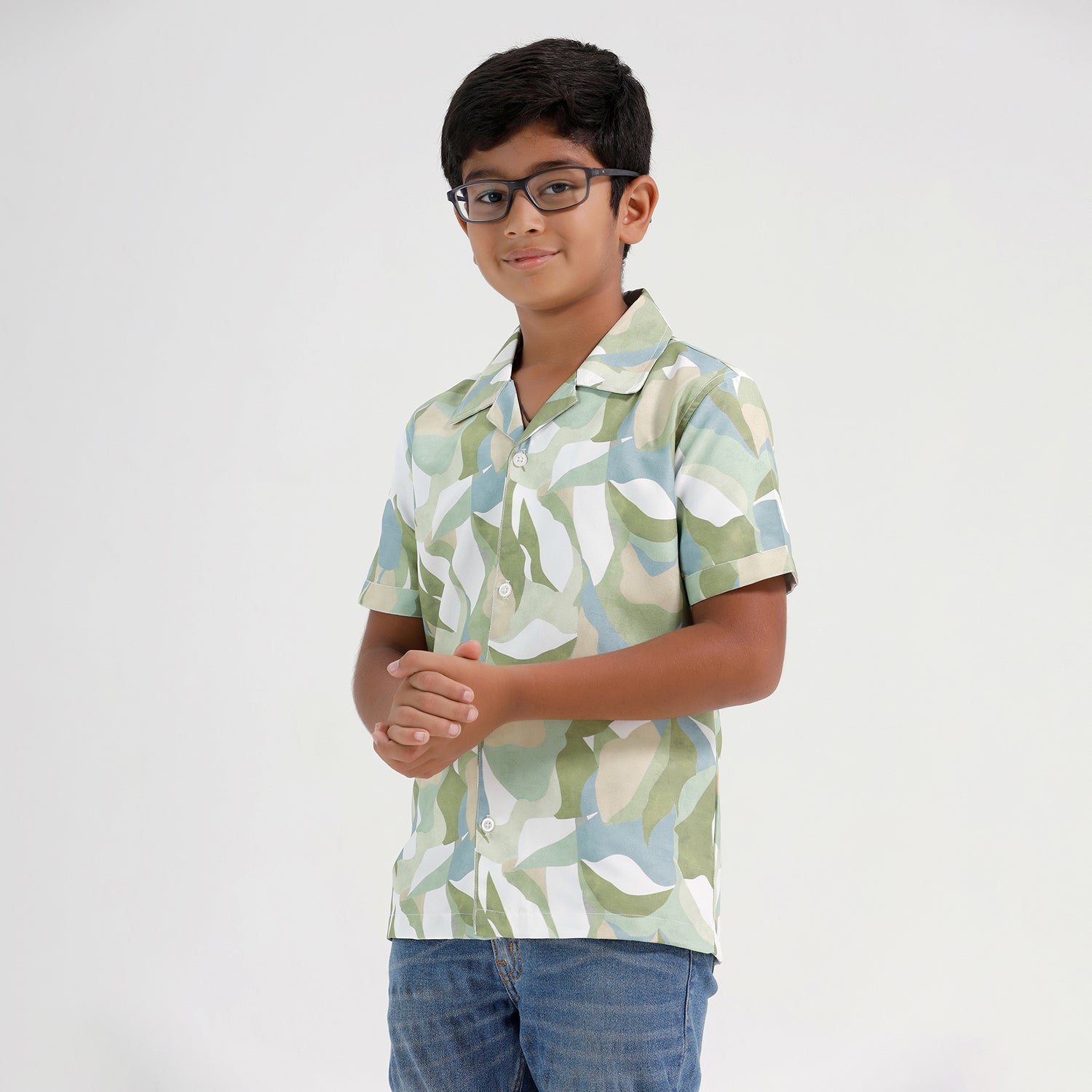 Chilins Boys Printed Resort Beach Regular Fit Shirt