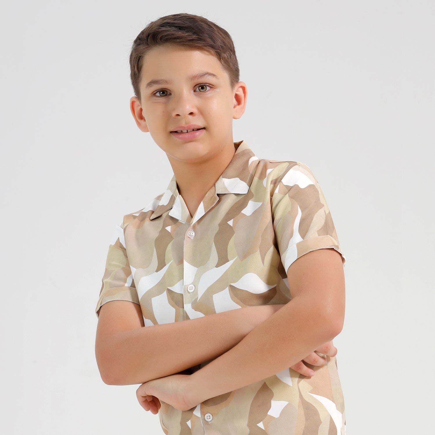 Chilins Boys Printed Resort Beach Regular Fit Shirt