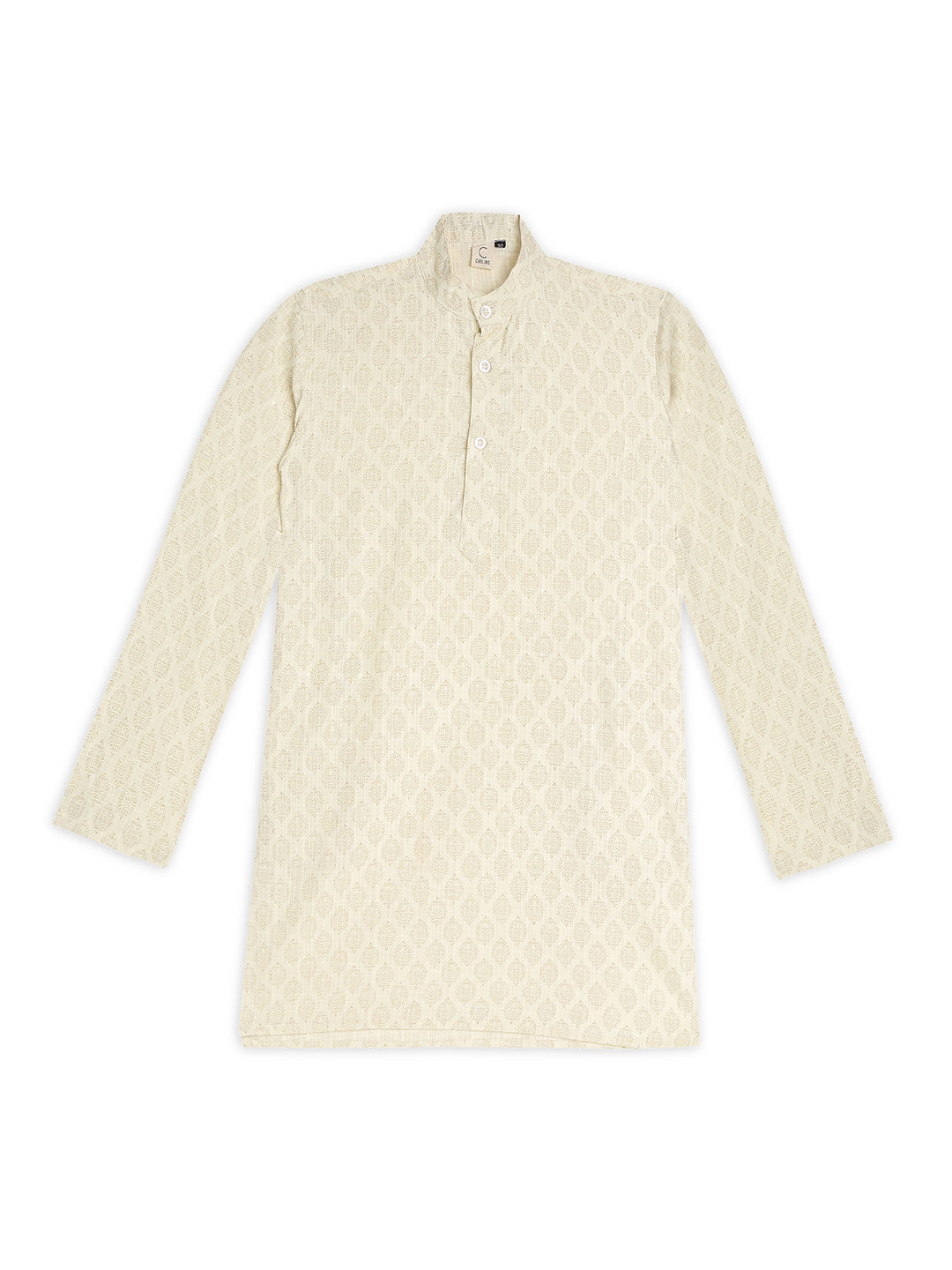 Chilins Ethnic Wear Stylish Printed Cream Kurta for Boys