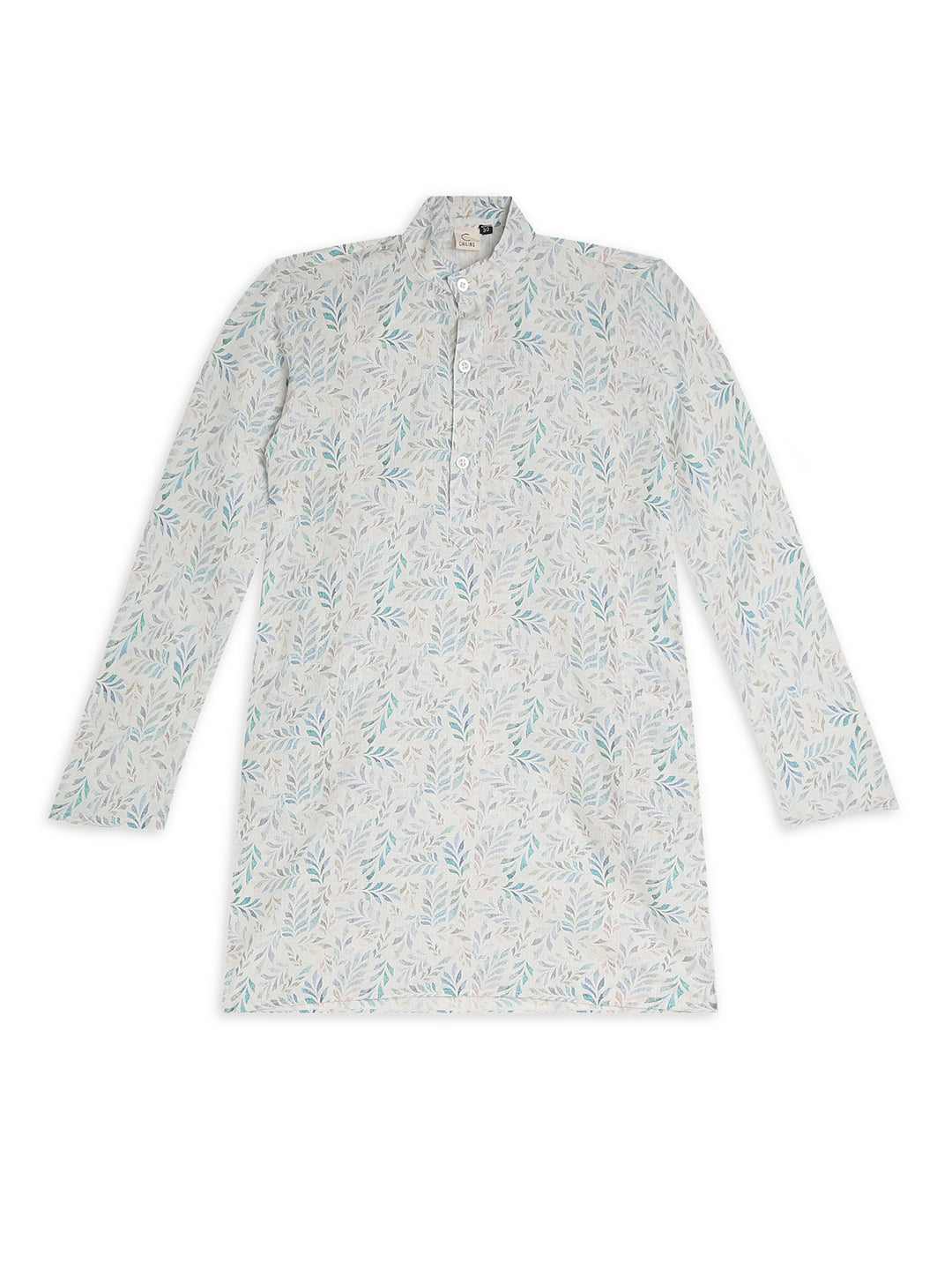 Chilins Ethnic Wear Stylish Printed Embroidery Sky blue Kurta for Boys