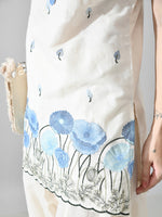 Thumbnail for Myshka Women Off White Embroidered Short Kurta With Farsi Salwar