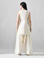 Thumbnail for Myshka Women Off White Embroidered Short Kurta With Farsi Salwar