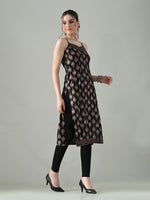 Thumbnail for Myshka Women Off White Multicolor Thread Embroidered Sleeveless Long Kurta