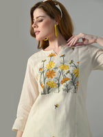 Thumbnail for Myshka Women Off White Multicolor Thread Embroidered Co-Ord Set
