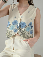 Thumbnail for Myshka Women Off White Multicolor Thread Embroidered Co-Ord Set