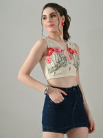 Thumbnail for Myshka Women Off White Multicolor Thread Embroidered Saree Blouse