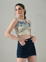 Thumbnail for Myshka Women Off White Multicolor Thread Embroidered Saree Blouse