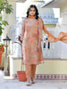 Vaasva Women's Rust Viscose Tissue Digital Printed Suit Set - Distacart