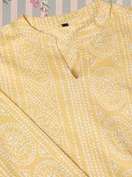 Thumbnail for Ode by House of Pataudi Bandhani Printed Pure Cotton Kurta with Trousers & Dupatta - Distacart