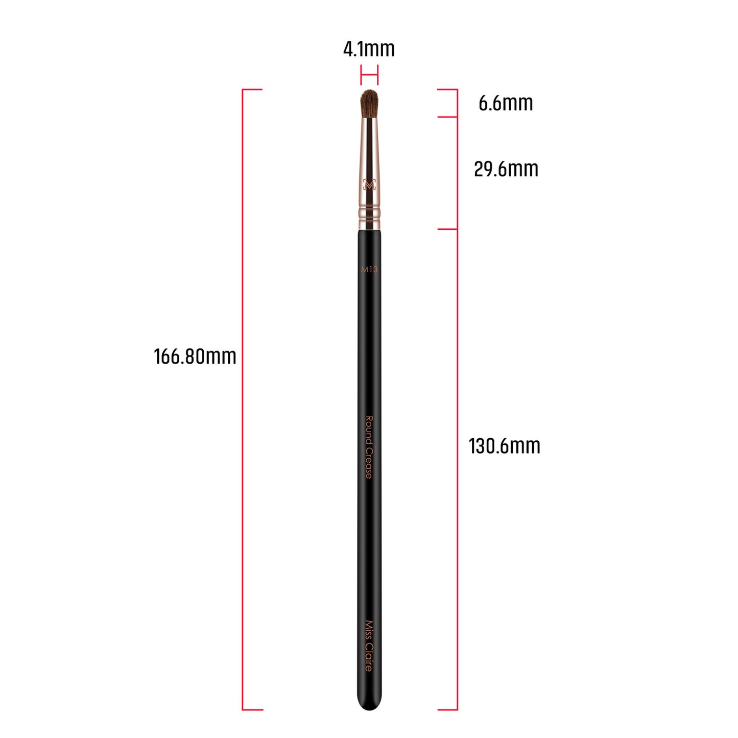 Miss Claire M13 - Round Crease Brush (S) - Rose Gold - Distacart
