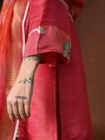 Thumbnail for Myshka Women Pink Three-Fourth Bell Sleeves Kurta Set with Dupatta - Distacart